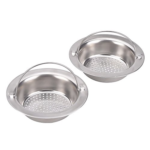 Mudder 2 Stück 4,3 Zoll Edelstahl Küche Sink Sieb Abflusssiebe Spülbeckensieb Ablaufsieb Stopper
