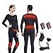 Price comparison product image J-Jinpei Heated Underwear for Men and for Women’s, Tops + Pants Thickened Cold Protection Warm Knee Pads Waist Rechargeable 3000mAh Lithium Battery Used at - 20 Degrees Unisex 3XL(Black)