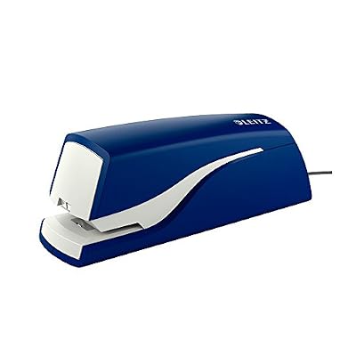 Leitz Agrafeuse Électrique, 10 feuilles, Haute Performance, Agrafes incluses, Bleu, NeXXt, 55320035