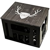 Geschenkidee Bierkastensitz Sitzauflage Hocker mit Motiv Geweih