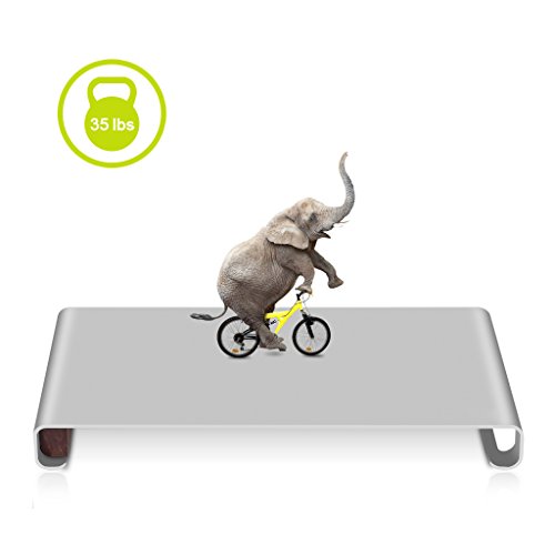 Suaoki Aluminium Monitorständer mit 4 USB-Anschluss / Bildschirmständer / Laptopständer / Bildschirmerhöher für Monitor / Laptop / iMac / MacBook / PC Display, 40*21*4,4 cm, Silber - 9