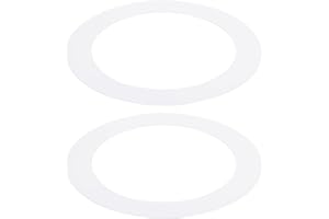 PATIKIL 7.76" ID 9.45" OD Goof Rings for Recessed Light, 2 Pack Matte White Goof Metal Trim Ring Lighting Fixture for Ceiling Wall Recessed Can Downlights