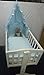 New BLUE 3piece Swinging Crib Bedding Set (Quilt, bumper &Drape)