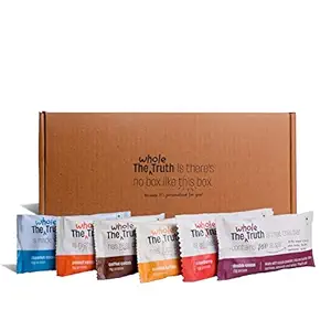 The Whole Truth - Protein Bars - SUPER SAVER PACK All Flavours - Pack of 12 (12 x 52g) - No Added Sugar - All Natural