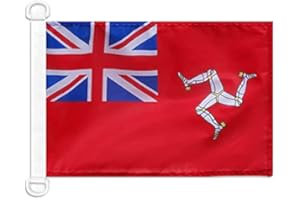 AZ FLAG - Isle of Man Civil Ensign Nautical Flag - 18'' x 12'' - For Outdoor and Boat - Manx - English merchant Banner Knitted Polyester with Two Plastic Rings - Vivid Colors - 12x18 in - 45x30 Cm