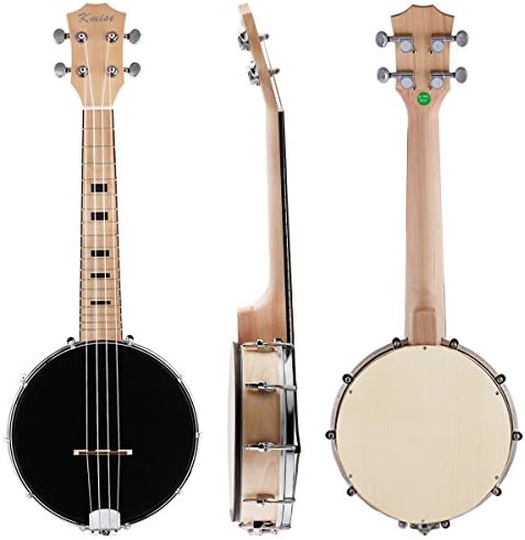 Kmise Banjo Ukulele 4 String Concert Banjos Maple Body Aquila String Elegant Design