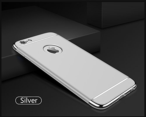 iPhone 6/6s Case,PRO-ELEC iPhone 6/6s Cover [Screen Protector Included] 3 in 1 Electroplate Metal Anti-Scratch Ultra Thin Case for iPhone 6/6s (4.7inch)- Silver