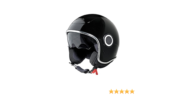 Casco jet Vespa VJ1, nero : Amazon.it: Auto e Moto