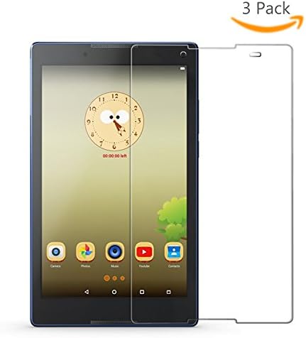 Lenovo Tab3 A8 8-Inch Tablet Screen Protector - FanTEK 3 Pack Ultra Thin Crystal Clear High Definition Anti-Bubble Cover Guard