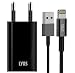 Produktbild LYOS [Ladeset 2 Meter für iPhone [USB Ladekabel und Netzteil] Ladegerät kompatibel mit iPhone X, Xs, Xr, 8, 8 Plus, 7, 7 Plus, 6, 6s, 6, SE, 5, 5s, iPod, iPad 4, Pro,Mini, 2 in schwarz