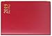 Price comparison product image 2 x 2019 A6 Page a Day Padded Hardback Diary with Gilt Edge & Metal Corners - Red