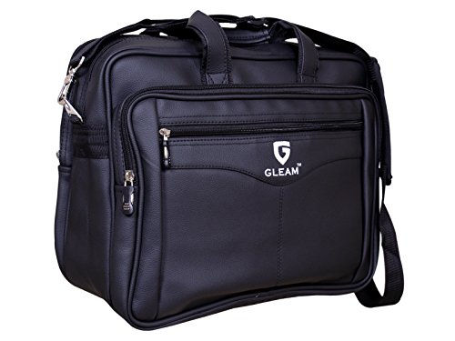 GLEAM Synthetic Leather 15.6-Inch Laptop , Tablet and Executive Office Bag (Black) RS.1099 (63.00% Off) - Amazon