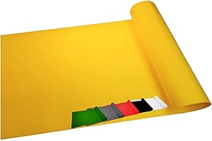 MadeInNature Tappeto Passaggio, misura a scelta, Verde, Rosso, Nero, Grigio, Giallo, Bianco, Tappetino decorativo Antifoglio, interno ed esterno, ideale per eventi e cerimonie, 1 x 5 m, Giallo