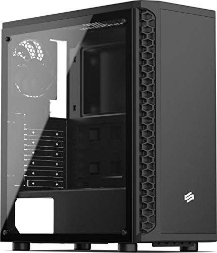 SilentiumPC Signum SG1M TG Escritorio Negro - Caja de Ordenador (Escritorio, PC, Metal, Negro, ATX,Micro ATX,Mini-ITX, 16,1 cm)