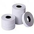 ZEERKEER Price Gun Label, 10 Rolls 5000 pcs White Price Gun Stickers for MX-6600 Pricing Gun, Can Print 2 Lines, 10 Digits On A Line（White)
