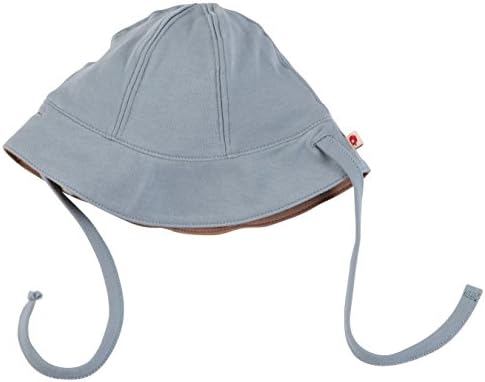 Piccalilly Organic Cotton Blue &amp; Taupe Baby Boys Sun Hat 0-12 Months