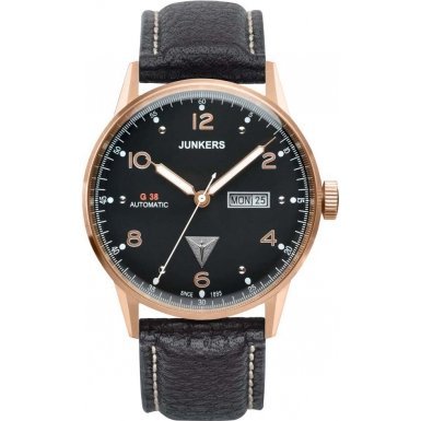 Junkers Herren-Armbanduhr Analog Automatik Leder 69685 Junkers Herren-Armbanduhr Analog Automatik Leder 69685