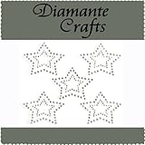 5 Clear Double Stars Diamante Vajazzle Rhinestone Gems - created exclusively for Diamante Crafts