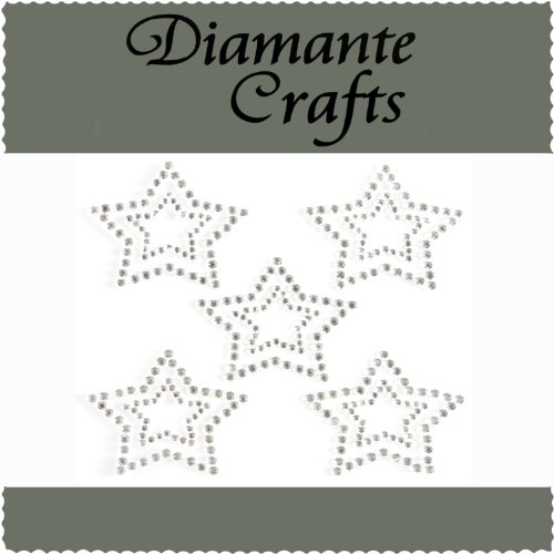 5 Clear Double Stars Diamante Vajazzle Rhinestone Gems - created exclusively for Diamante Crafts