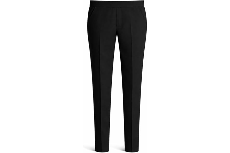 NIYS Boys & Girls Soft School Uniform Trousers Half Elasticated – Slim Fit, Pull-On Design (No Zip, No Hook) – Black & Grey