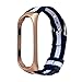 Produktbild Armband Für Xiaomi Mi Band 3 Band, MuSheng Ultradünne Nylon Metall Rahmen Handgelenk Sport Band Ersatz Fitness Luxus Armband Strap für Xiaomi Mi Band 3 Smart Watch (Roségold)
