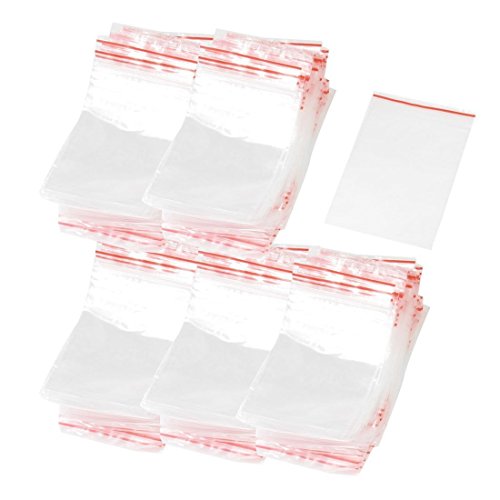 Dichtkissen - SODIAL(R) 500 Stueck 9cm x 6cm Grosshandel Verschluss Reissverschluss-Verschluss Plastiktuete