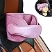 Produktbild Pejoye Einstellbare Schlaf Stellungsregler Kinderwagen Auto Kindersitz Befestigung Riemen Kopf Halter Unterstützung Kristallweiches PP-Baumwollmaterial für Lange Zeit Fahren (Pink)