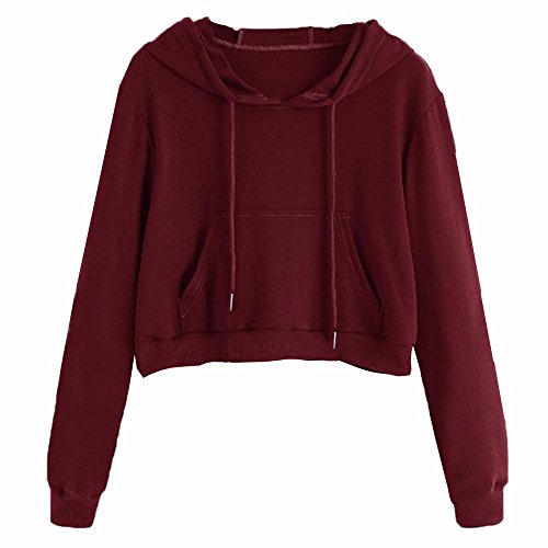 Price comparison product image OverDose Women Sweatshirt Long Sleeve Hoodie Jumper Pullover Crop Top