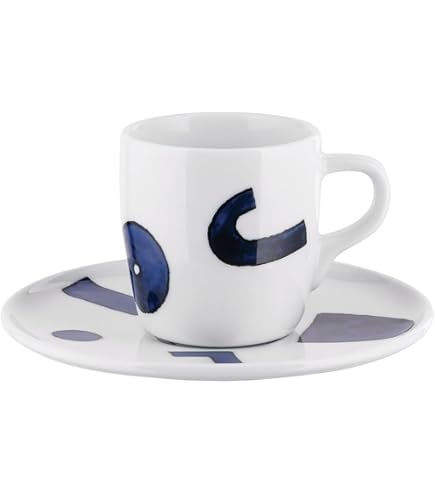 Alessi Tonale DC03/77 LG - Set Di 4 Piattini In Ceramica Stoneware - Colore Grigio Chiaro - Design David Chipperfield - Diametro 12 Cm