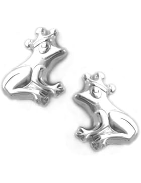 Unbespielt Schmuck Ohrschmuck Kinder Ohrringe Ohrstecker Frosch aus 925 Silber 9 x 8 mm