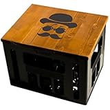 Geschenkidee Bierkastensitz Sitzauflage Hocker mit Motiv Hipster