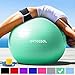 Produktbild arteesol Gymnastikball 45cm / 55cm / 65cm / 75 cm inkl. Pumpe Anti-Burst Sitzball für Yoga Pilates Fitness Physiotherapie (5 Farben) (Türkis, 75cm)
