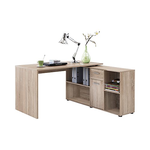 FMD Corner-Combination Desk Lex, 136 x 75 x 68 cm, Canadian Oak