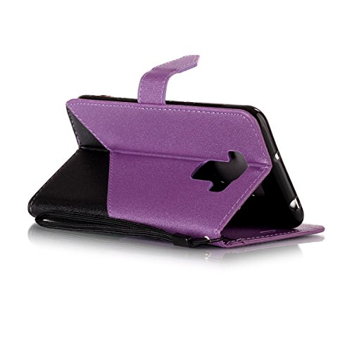 Erdong   funda Para Asus Zenfone 3 Max ZC553KL 5 5   Flip Book-style Superior Dual color PU de la carpeta de cuero de dise  o  P  rpura  Con la funci  n del soporte y ranuras titular de la tarjeta para Asus Zenfone 3 Max ZC553KL 5 5 