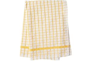 Alanna Jones Juego de 6 paños de cocina suaves de 45 x 65 cm, 100% algodón, ideales para el hogar y el restaurante profesional, bar, catering, cocina y platos (juego de 6 limón)