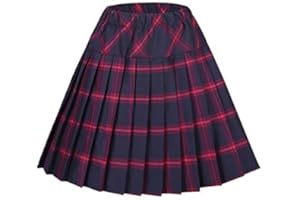 Urban GoCo Femme Mini Jupe Patineuse Ecossais Évasé Tartan Plissé Plaid Court Jupe