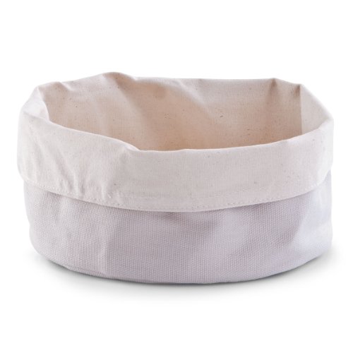 Zeller 18001 Brotbeutel, rund, Baumwolle, ø 20 x 12 cm, grau / créme