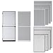 Produktbild Fliegengitter für Fenster oder Tür - viele Modelle wählbar Alu Rahmen -braun, weiß, 80x120, 90x210, 100x120, 120x140, 120x240, 130x150, Insektenschutz Tür Fenster Alurahmen Fliegenschutz Mückenschutz (Fenster 80 x 120 cm, Weiß)