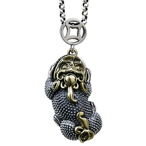 Preisvergleich Produktbild XJYA Herren und Damen 925 Silber Tier Anhänger Halskette