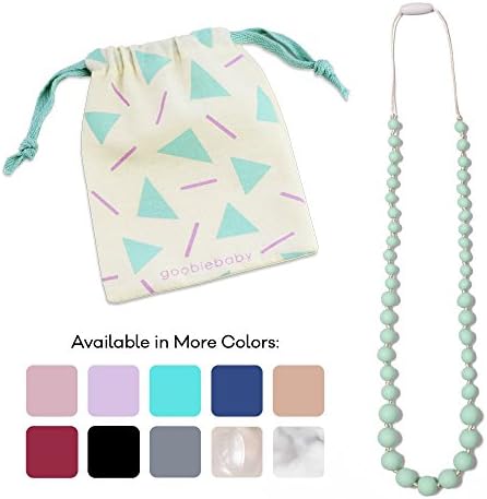 Goobie Baby Audrey Silicone Teething Necklace for Mums to Wear - (Teething Necklace, Mint)