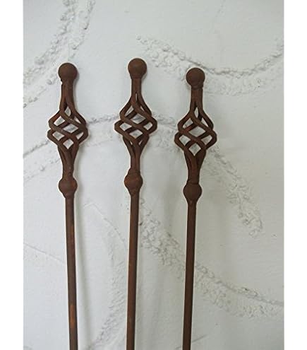 6er-Set Rankstäbe Mit Kugel In Edelrost – 90 Cm Hohe Pflanzstützen Für Stauden & Kletterpflanzen