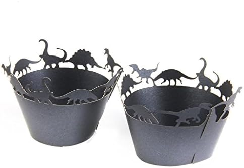 MaltonYO17 50pcs Lace Cupcake Dinosaur Wrappers Cases Kitchen Decor Party Home Accessories