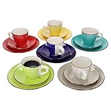 bunte Strudeldekore in 6 versch. Farben je 1x: Grün (Lemon), Gelb, Rot, Blau, Taupe + Mint