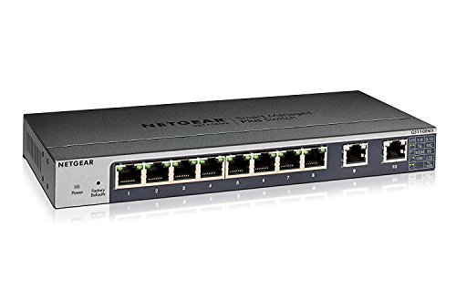 NETGEAR GS110EMX-100UKS 8-Port Gigabit Ethernet Smart Managed Plus Switch with 2-Port 10G/Multi-Gig Uplinks
