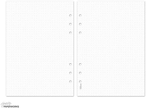 A5 Paper for Ring Journal – Dot Grid – 25 Sheets