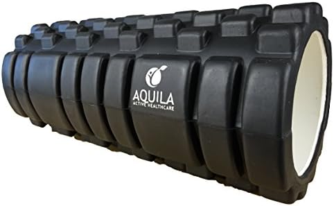 Foam Roller For Muscle Massage with Eva grid Black - 13" x 15" Ideal for Back Pain, Calf, Legs, Body, Exercise, Stretches, Fitness, Crossfit, Yoga, Gym - Used for Core Training - Perfect for MyOfascial &amp; Muscle Release with High Density Foam