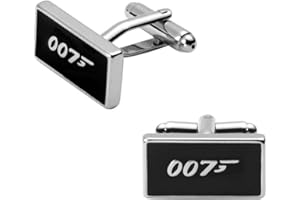 Gemelolandia james bond 007 de forme rectangulaire Couleur acier/noir | Cadeaux Originaux Pour la Décoration Vêtements et Accessoires | Pour les Occasions Spéciales
