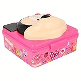 Dimensiones 13,5x13,5x6,5 cm ALMACENESADAN 2087, Sandwichera Figura 3D Disney Minnie Mouse; Dimensiones 13,5x13,5x6,5 cm