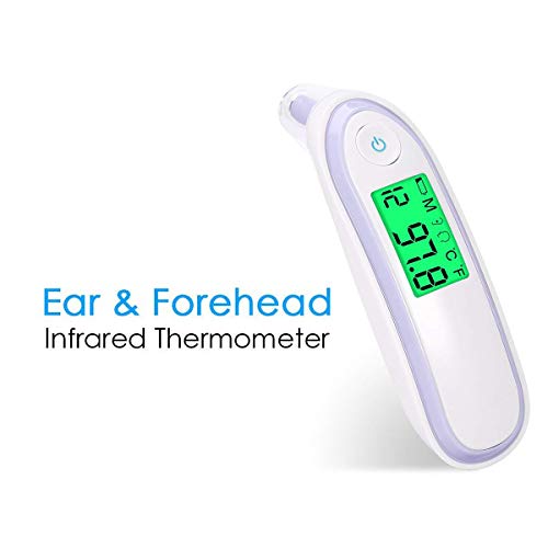 Preisvergleich Produktbild QUMOX Digitale LCD Infrarot Fieberthermometer Ear Ohr Thermometer Lila