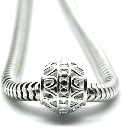 Moondrops Abstract Decorative - Openwork Spacer - 925 Sterling Silver Charm Bead - European